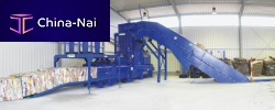 Horizontal baling press top-loadingchannelfor cardboard