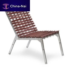 Contemporary fireside chair NIGMEleatherstainless steel