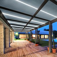 Canvas pergola cover LED