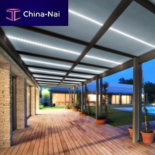 Canvas pergola cover LED
