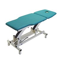 Electric massage table VISIT NARhydraulicwith adjustable height backrest2-section