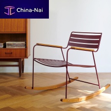 Contemporary armchair SURPRISINGleatherteaksteel