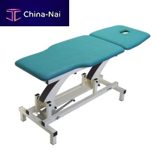 Electric massage table VISIT NARhydraulicwith adjustable height backrest2-section