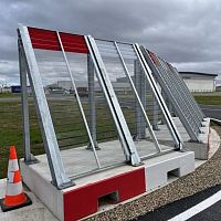 Metal jet blast deflector OPO.ACRfor airport