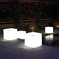 Contemporary pouf LT 2706polyethylenesquareilluminated