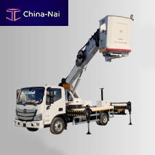 Truck-mounted articulated boom lift for multiple applications
