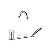Double-handle bathtub mixer tap VAIAcountertopchromed metalbathroom