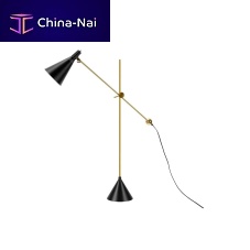 Floor-standing lamp TAPIO aluminumbrasscontemporary