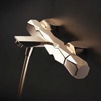 Double-handle shower mixer tap 74 012 ORwall-mountedchromed metalbathroom