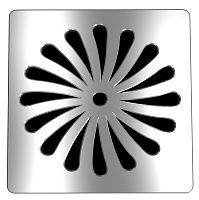 Shower drain grate AQUADUCT: WATERDROPSstainless steel