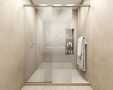 Glass shower cubicle GS-R10with sliding doorrectangular