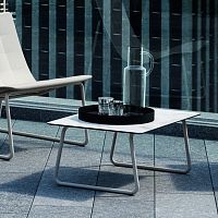 Contemporary coffee table DOLCEVITA low-density polyethylene (LDPE)metal baserectangular