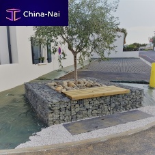 Square tree grate ENTOURAGE ARBRE GABIONsteelgalvanised steelstone