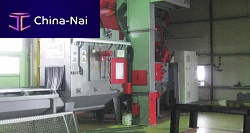 Roller conveyor shot blasting machine P BASICfor profilesautomaticcontinuous