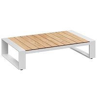 Contemporary coffee table CAMBUSAteakaluminum baserectangular