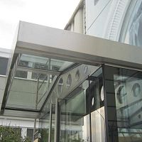 Entrance canopy GLASSMURAaluminumglassflat