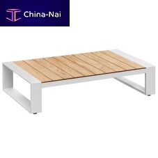 Contemporary coffee table CAMBUSAteakaluminum baserectangular