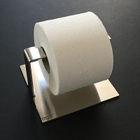 Wall-mounted toilet roll holder FRANZstainless steelblacksatin