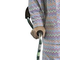 Walking stick with offset handle QCane height-adjustable