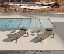 Contemporary sun lounger STYLETTOBatyline®aluminiumon casters