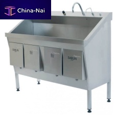2-station surgical sink MD 4010stainless steelknee-operated