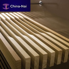 Wall-mounted washbasin ONEwoodenwith adjustable mirrorrectangular