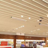 Wooden suspended ceiling BAFFLEstripdecorative
