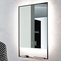 Wall-mounted bathroom mirror CASTOREcontemporaryrectangularLED-illuminated