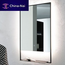 Wall-mounted bathroom mirror CASTOREcontemporaryrectangularLED-illuminated