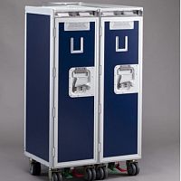Half-size aircraft meal trolley full-sizewith built-in electronic lock