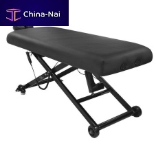 Electric massage table SIENAon casterswith headrestwith adjustable height backrest