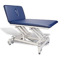Electric Bobath table CA160 on casterswith adjustable height backrest2-section