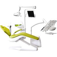 Dental treatment unit with electro-mechanical chair Optimal 09with monitorwith intraoral camerawith delivery system