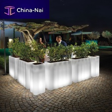Polyethylene planter NEBULAilluminatedcontemporaryoutdoor