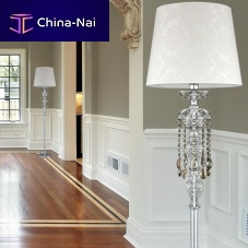 Floor-standing lamp OLYMPIAchromed metalSwarovski® crystalcontemporary