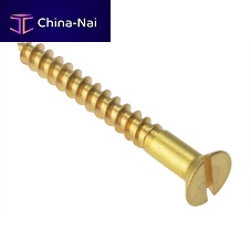 Brass screw fasteningcountersunk headslotted