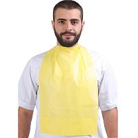 Single-use medical bib adultblueyellow