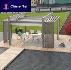 Self-supporting pergola LARIAwall-mountedfir