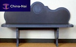 Traditional public bench ITALIAN SLATEstonewith backrest