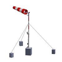 Airport wind cone WDI for helideckswith mastinternally illuminated