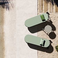 Contemporary sun lounger Ankafabricaluminumon casters