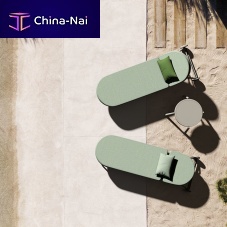 Contemporary sun lounger Ankafabricaluminumon casters