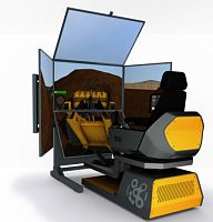 Airfield equipment simulator Advantage 5 screensfor intervention vehiclestrainingfor research and development