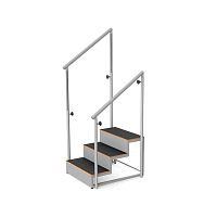 Straight rehabilitation staircase 10.FI.5002with 2 handrails