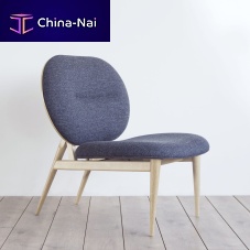 Contemporary fireside chair SOfabricwalnutoak