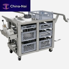 Cleaning cart stainless steelfor accessorieswith swivel casters