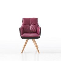 Contemporary chair 1202indoorleathersolid wood base