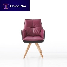 Contemporary chair 1202indoorleathersolid wood base