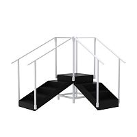 Corner rehabilitation staircase FGG13with 2 handrails