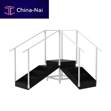 Corner rehabilitation staircase FGG13with 2 handrails